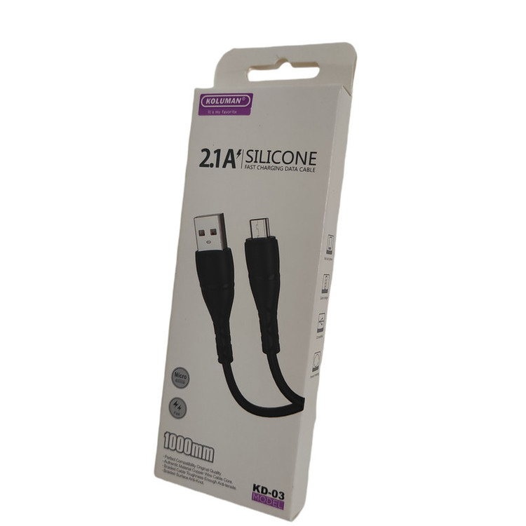 کابل تبدیل USB به USB-C کلومن مدل KD-03 طول 1 متر