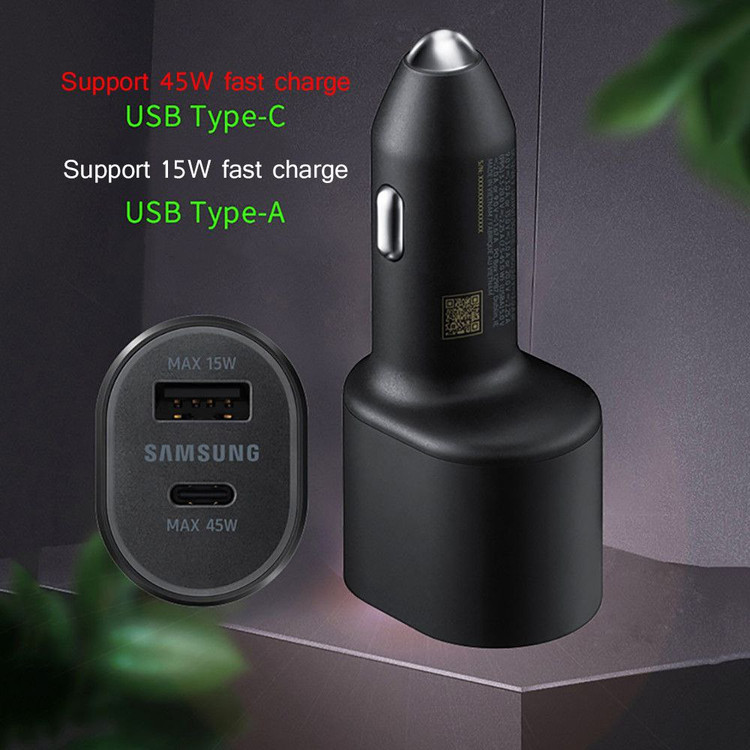 شارژر فندکی سامسونگ مدل (ویتنام) EP-L5300XBEGWW به همراه کابل تبدیل USB-C