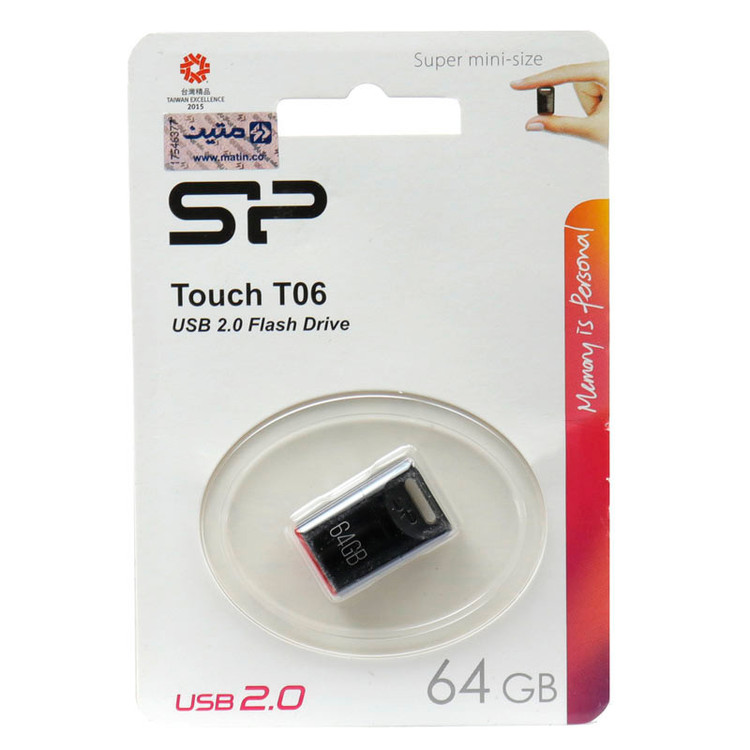 فلش مموری سیلیکون پاور مدل Touch T06 ظرفیت 64 گیگابایت