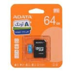 کارت حافظه میکرو اس دی ای دیتا مدل Memory card ADATA Micro SD UHS IR100 W25 64GB