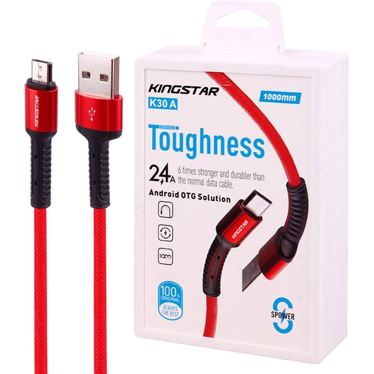 کابل تبدیل USB به microUSB کینگ استار مدل K30 A طول 1 متر