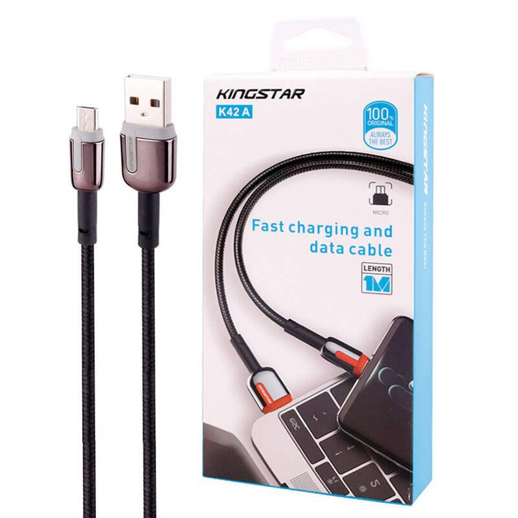 کابل تبدیل USB به microUSB کینگ استار مدل K42A طول 1 متر