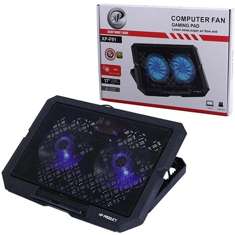 کول پد 2 فن تنظیم ارتفاع led دار xp f91s