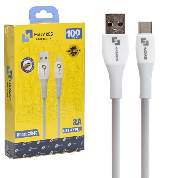 کابل تایپ سی (Type-C) مازارس (MAZARES) طول 1 متر مدل C20-TC